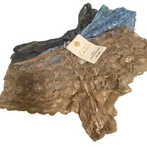 NWT 3PcsLot Women Sexy Panties SheerLace Boyshort Intimate Ladies Underwear 3XL